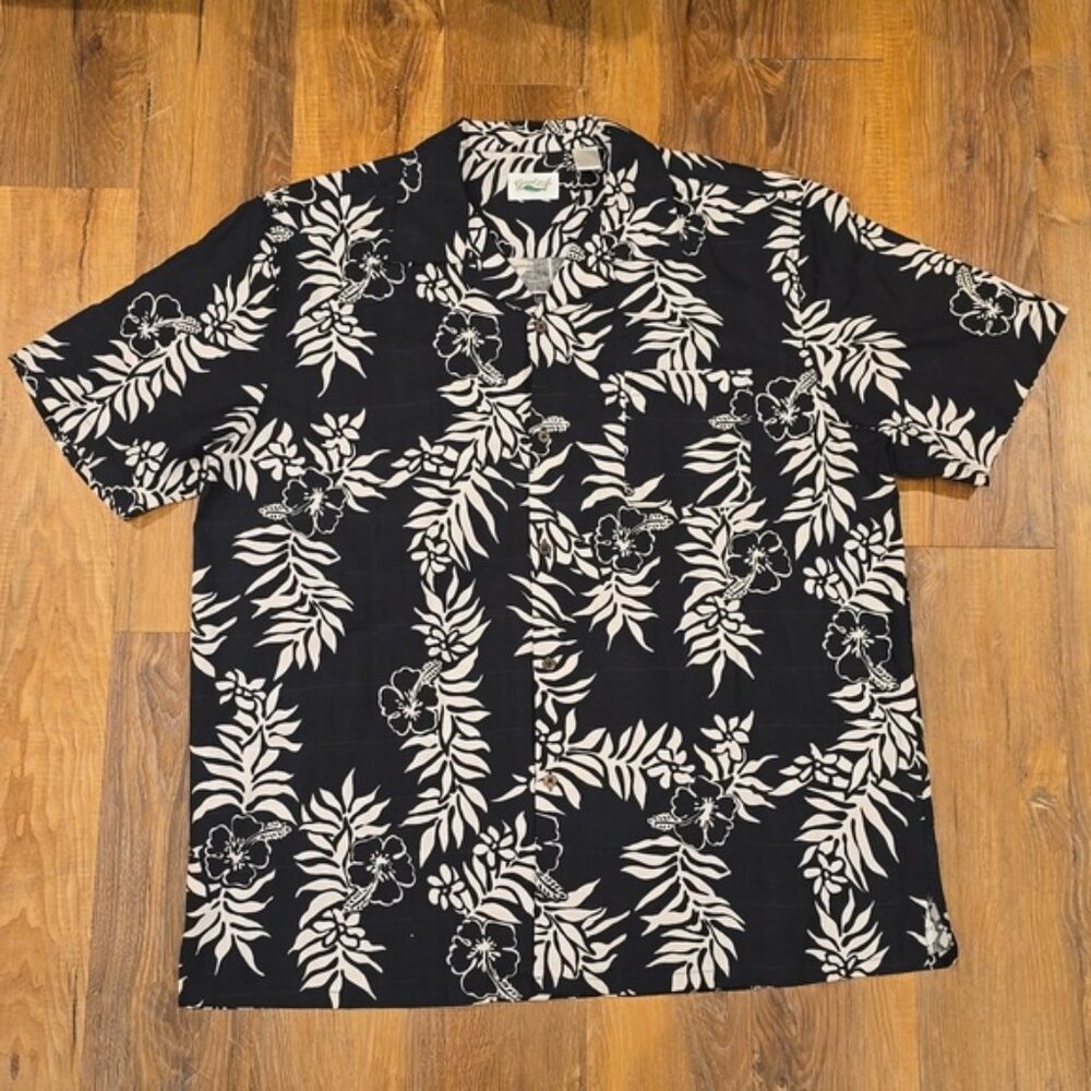 Good Life Men’s 100% Silk Hawaiian Button Down Camp Shirt (Size:XXXL)(EUC)